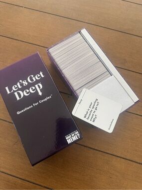 Let’s Get Deep Couples Card Game -.A question answer game date night, wedding.